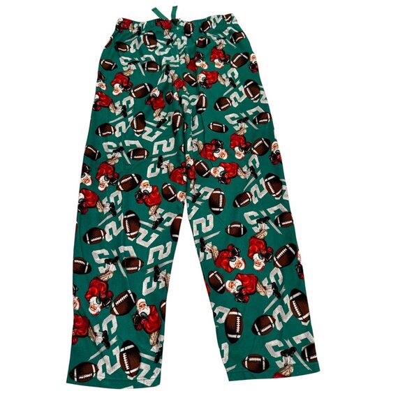 Like new! Fruit of the Loom Football Santa Lounge Pajama Pants Size M (32-34) - Picture 1 of 7